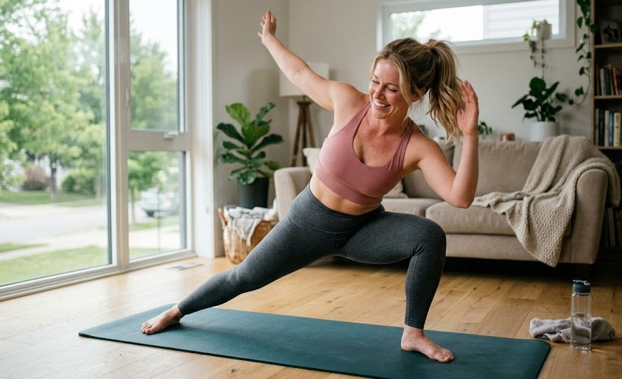 Nyugodt reggeli nyújtás otthon